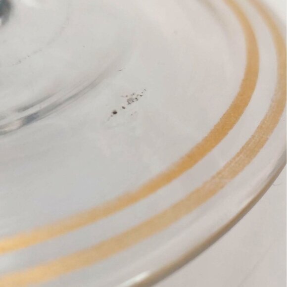 Vintage Tiffin Glass Franciscan Gold Encrusted Filigree Compote Pedestal Dish - Picture 5 of 6